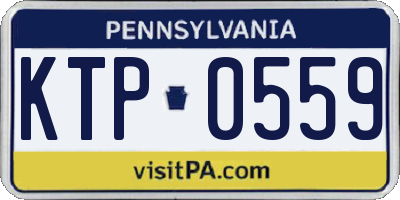 PA license plate KTP0559