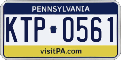 PA license plate KTP0561
