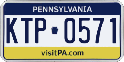 PA license plate KTP0571