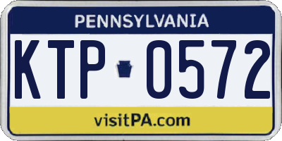 PA license plate KTP0572