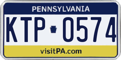 PA license plate KTP0574