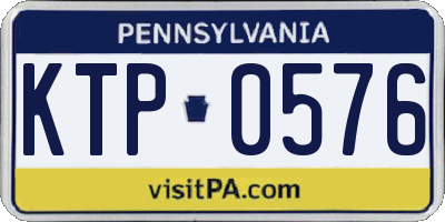 PA license plate KTP0576