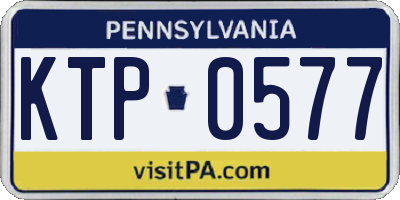 PA license plate KTP0577