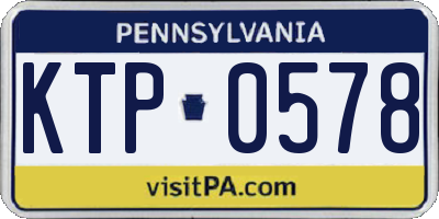 PA license plate KTP0578