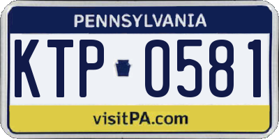 PA license plate KTP0581