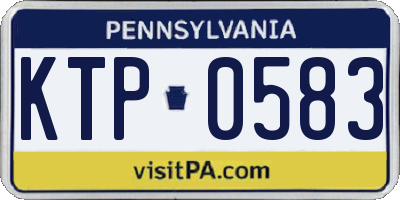 PA license plate KTP0583