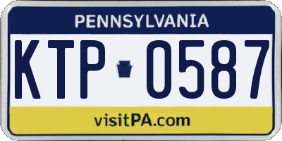 PA license plate KTP0587