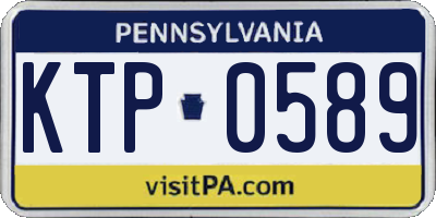 PA license plate KTP0589