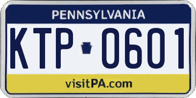 PA license plate KTP0601
