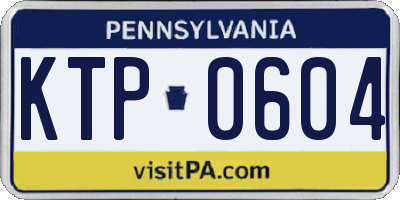 PA license plate KTP0604