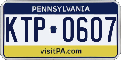 PA license plate KTP0607
