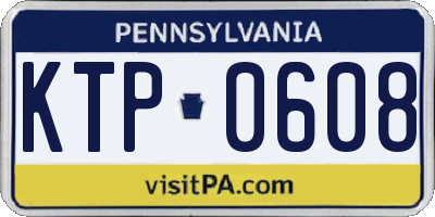 PA license plate KTP0608
