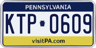 PA license plate KTP0609