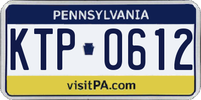 PA license plate KTP0612