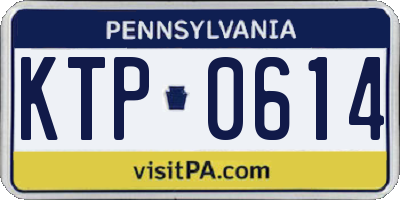 PA license plate KTP0614