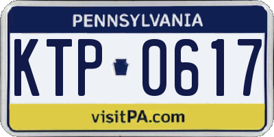 PA license plate KTP0617