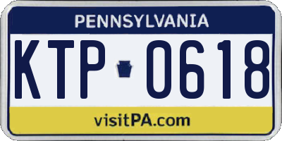 PA license plate KTP0618