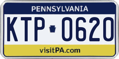 PA license plate KTP0620