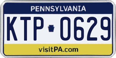 PA license plate KTP0629