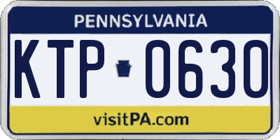 PA license plate KTP0630