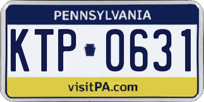 PA license plate KTP0631
