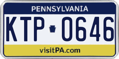 PA license plate KTP0646