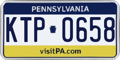 PA license plate KTP0658