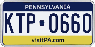 PA license plate KTP0660