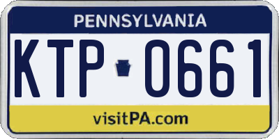 PA license plate KTP0661