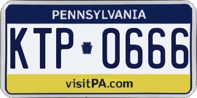PA license plate KTP0666