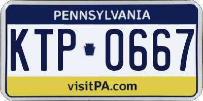 PA license plate KTP0667