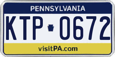 PA license plate KTP0672