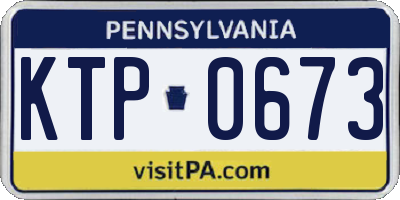 PA license plate KTP0673