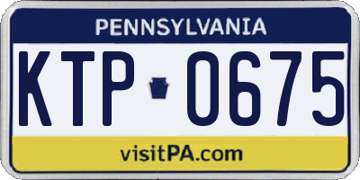 PA license plate KTP0675