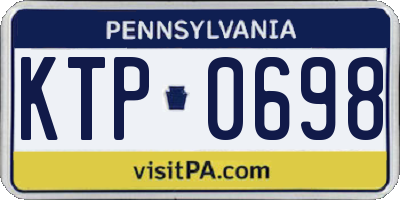 PA license plate KTP0698