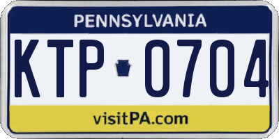 PA license plate KTP0704