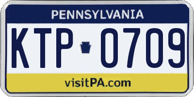 PA license plate KTP0709