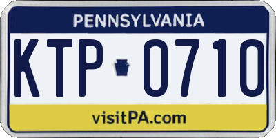 PA license plate KTP0710