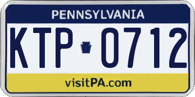 PA license plate KTP0712