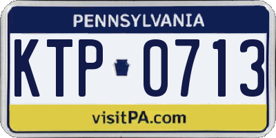 PA license plate KTP0713