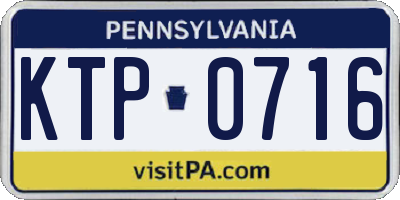 PA license plate KTP0716