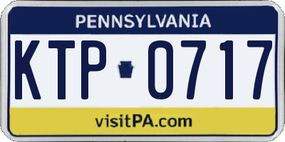 PA license plate KTP0717
