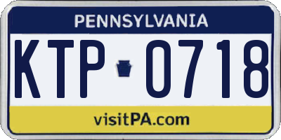 PA license plate KTP0718
