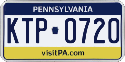 PA license plate KTP0720