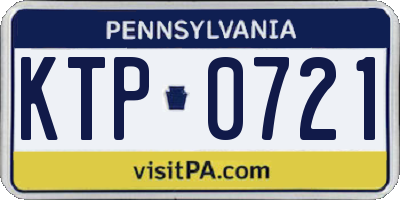 PA license plate KTP0721