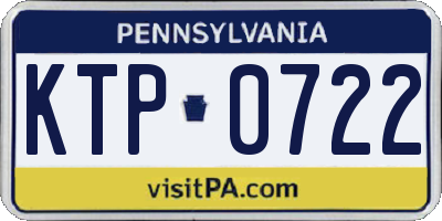 PA license plate KTP0722