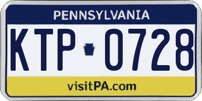 PA license plate KTP0728