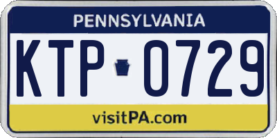 PA license plate KTP0729