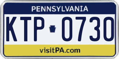 PA license plate KTP0730