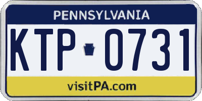 PA license plate KTP0731